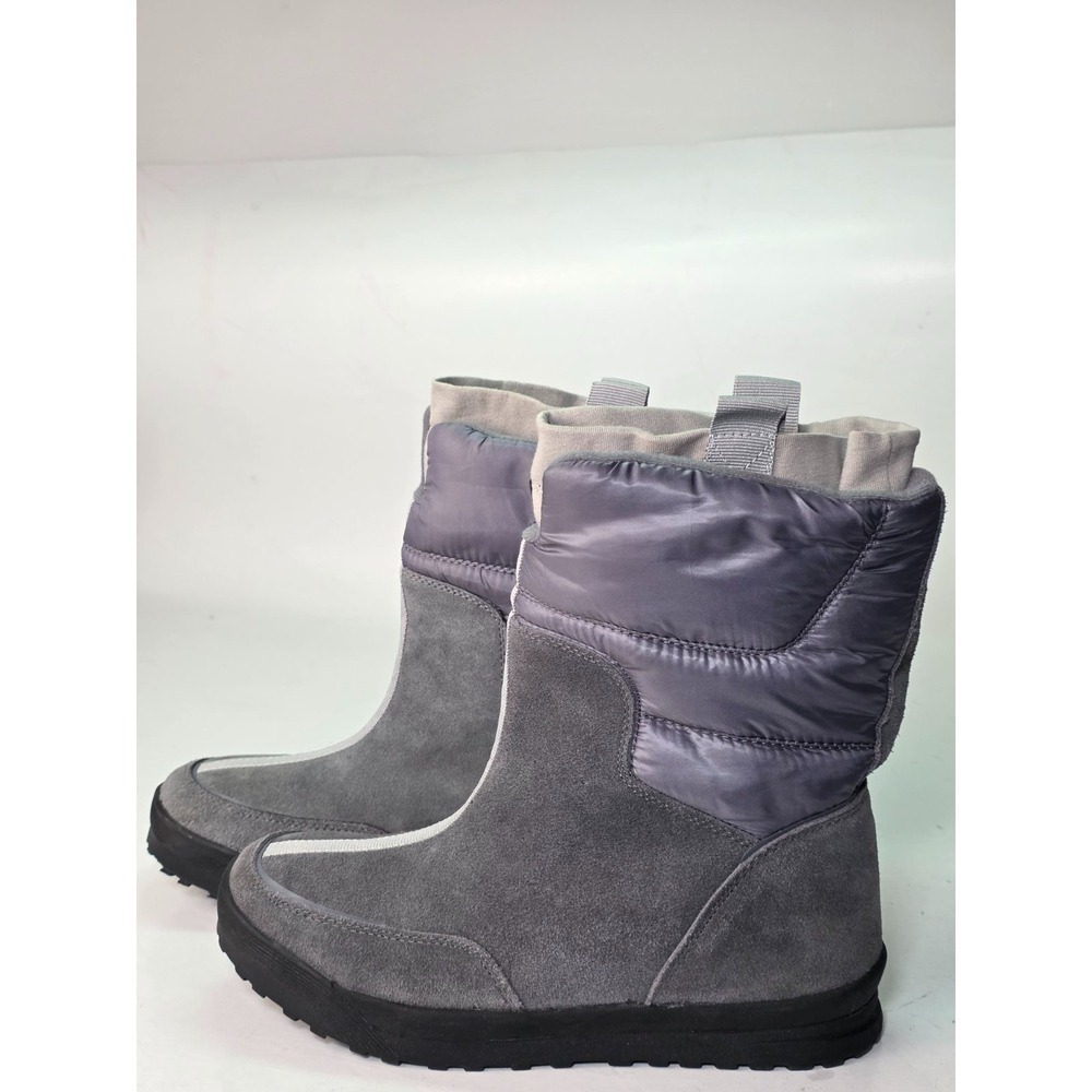 Lands' End Commuter Women's Boots Size 9 B Gray Suede Comfort Winter Snow Shoes